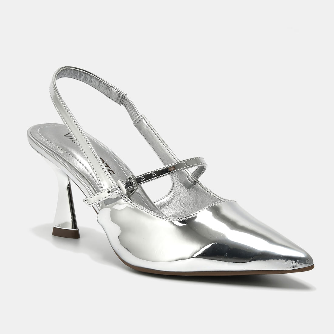 Sapato Slingback Prata 145-003-03