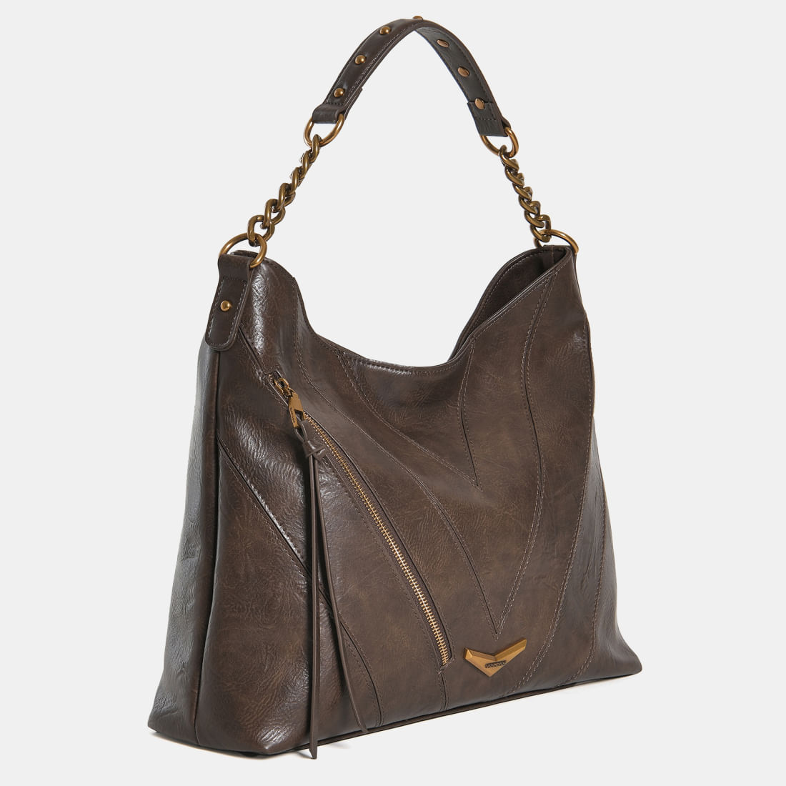 Bolsa Hobo grande Marrom B1-342-01