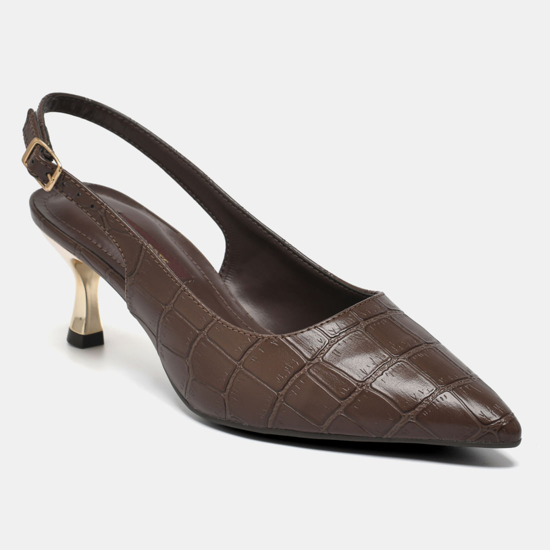 Sapato Slingback Marrom 155-032-03