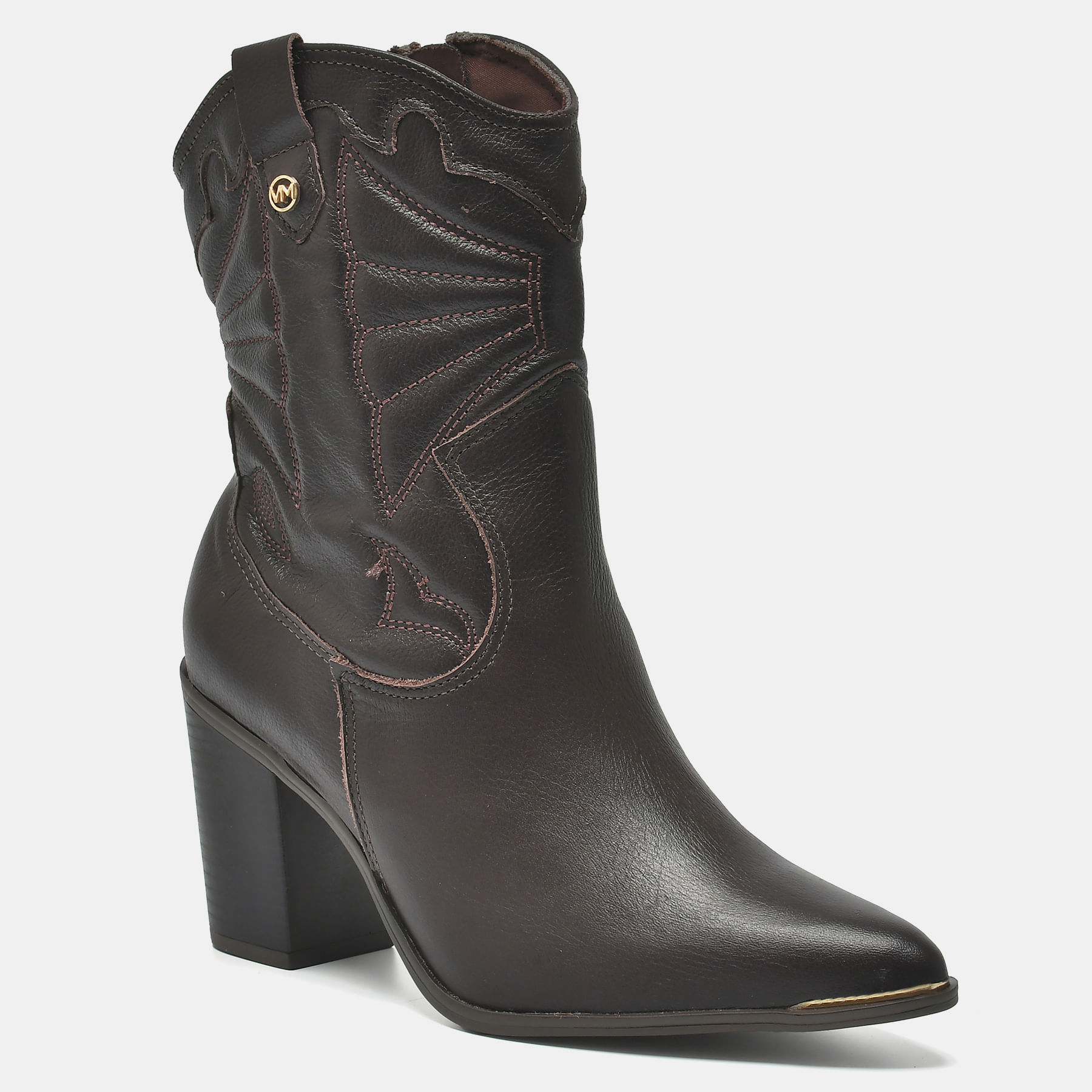 Bota Western Couro Marrom 079-004-01