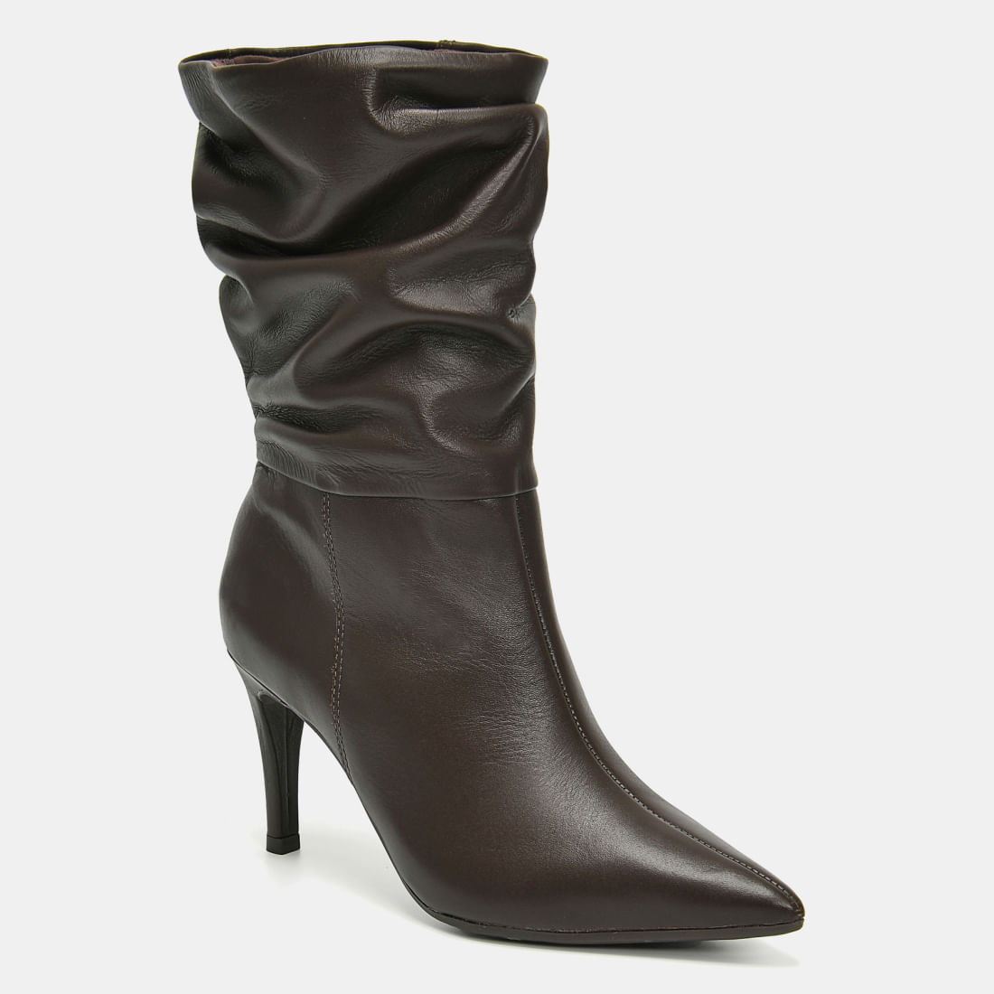 Bota Social Couro Marrom 345-006-01